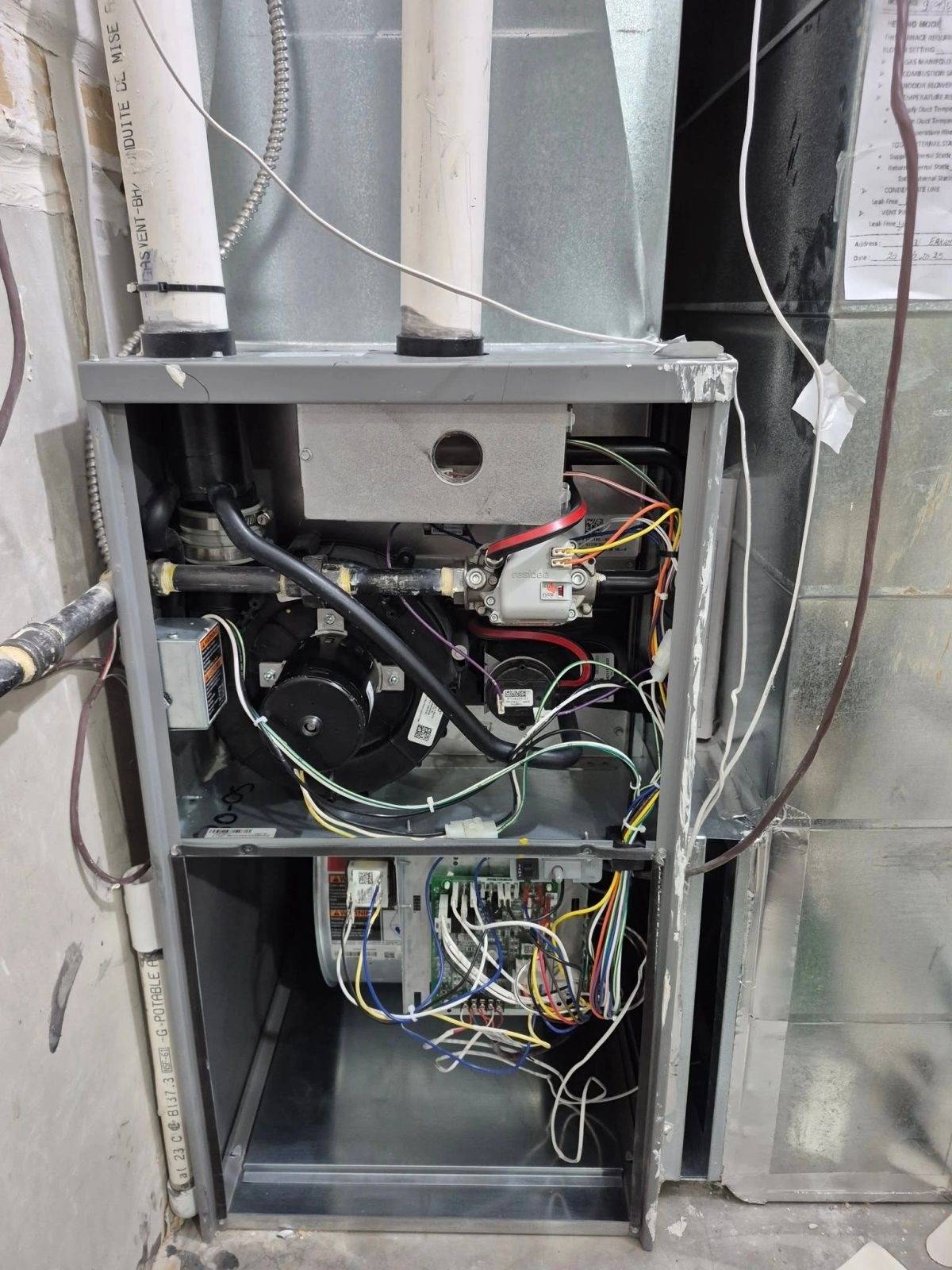 Furnace opened up and cleaned during an Aurora service call