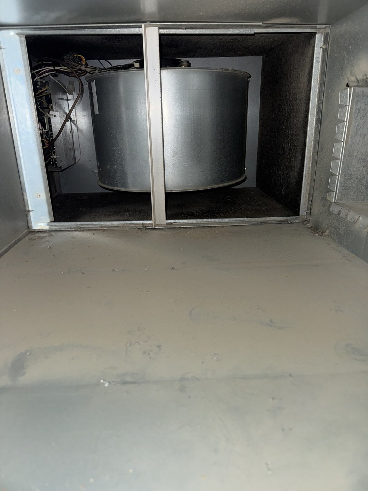 Dirty furnace burners before cleaning